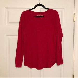 Hollister Long Sleeve Shirt Large Red